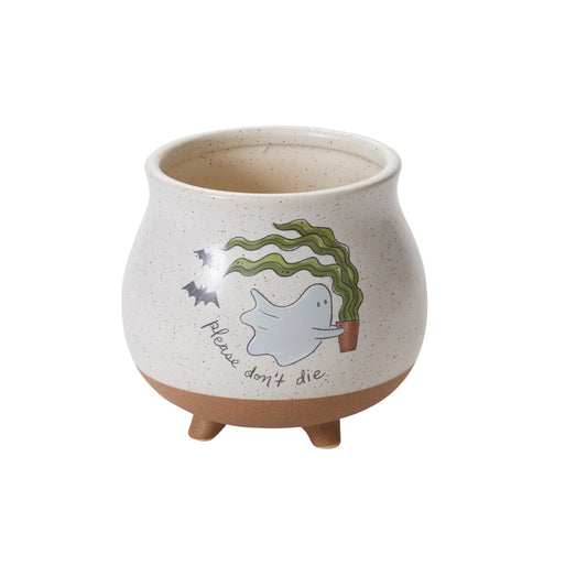 Optimistic Ghost Footed Pot 5.5"x 5"