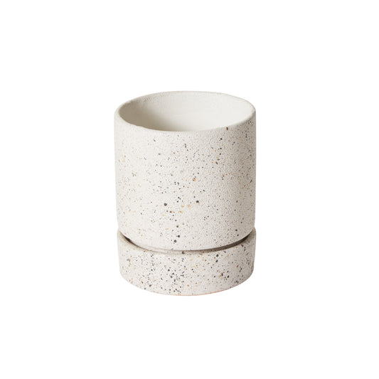 Nisha Pot with Saucer 6.5"x 7.5"
