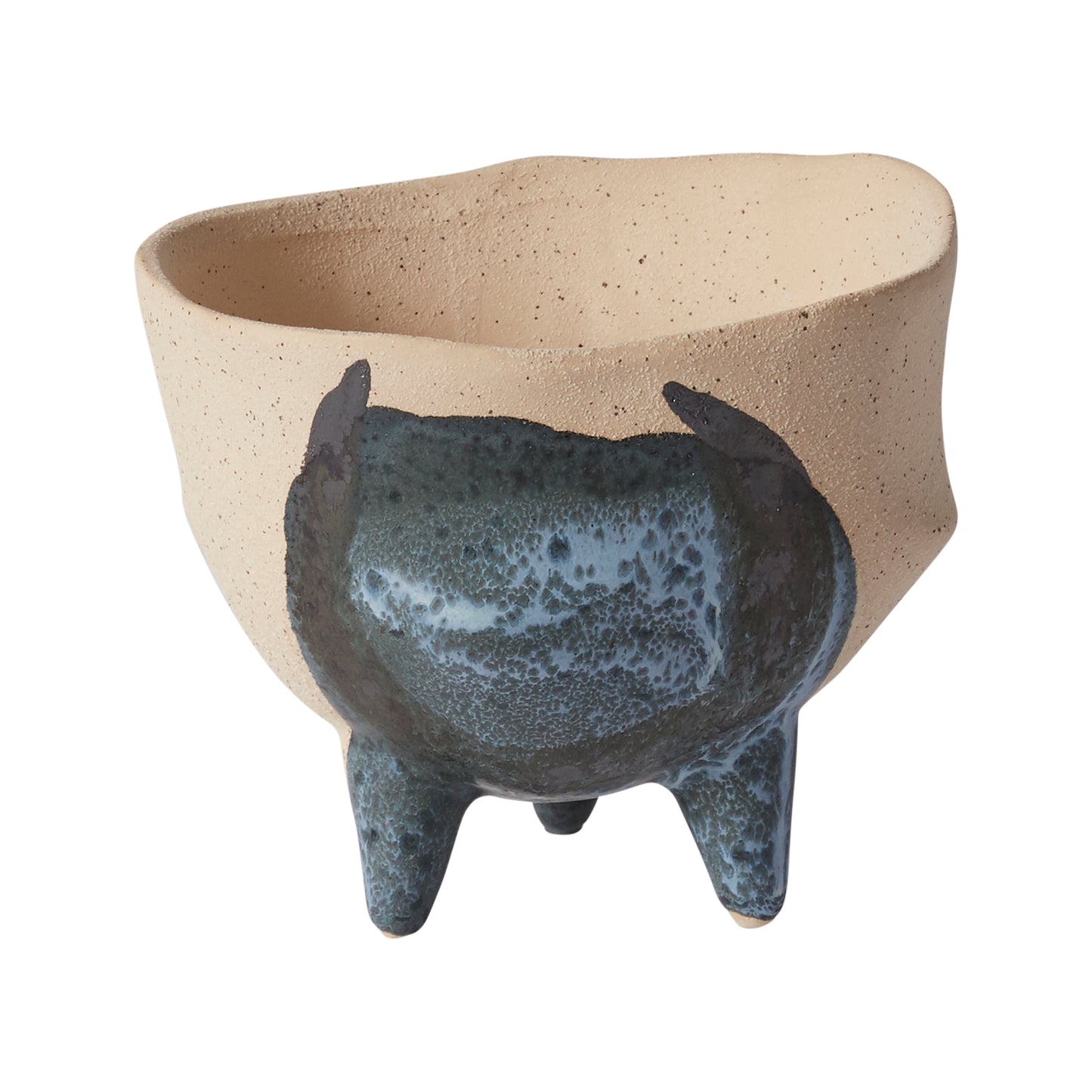 Finn Footed Pot 6.25"x 5.75"x 5"