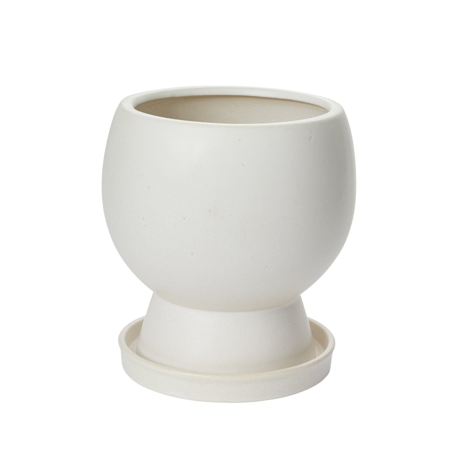 Bosky Pot with Saucer  with Saucer 9"x 8.75"x 10.25"