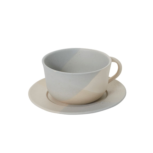 Epitome Soup Mug and Saucer 6"x 5"x 3.25"