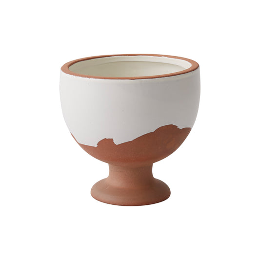 Eggshell Footed Bowl 6.25"x 6"
