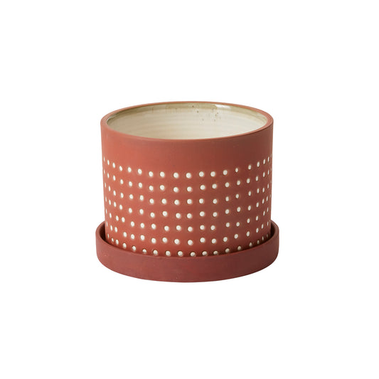 Salamanca Pot with Saucer 7"x 5.25"
