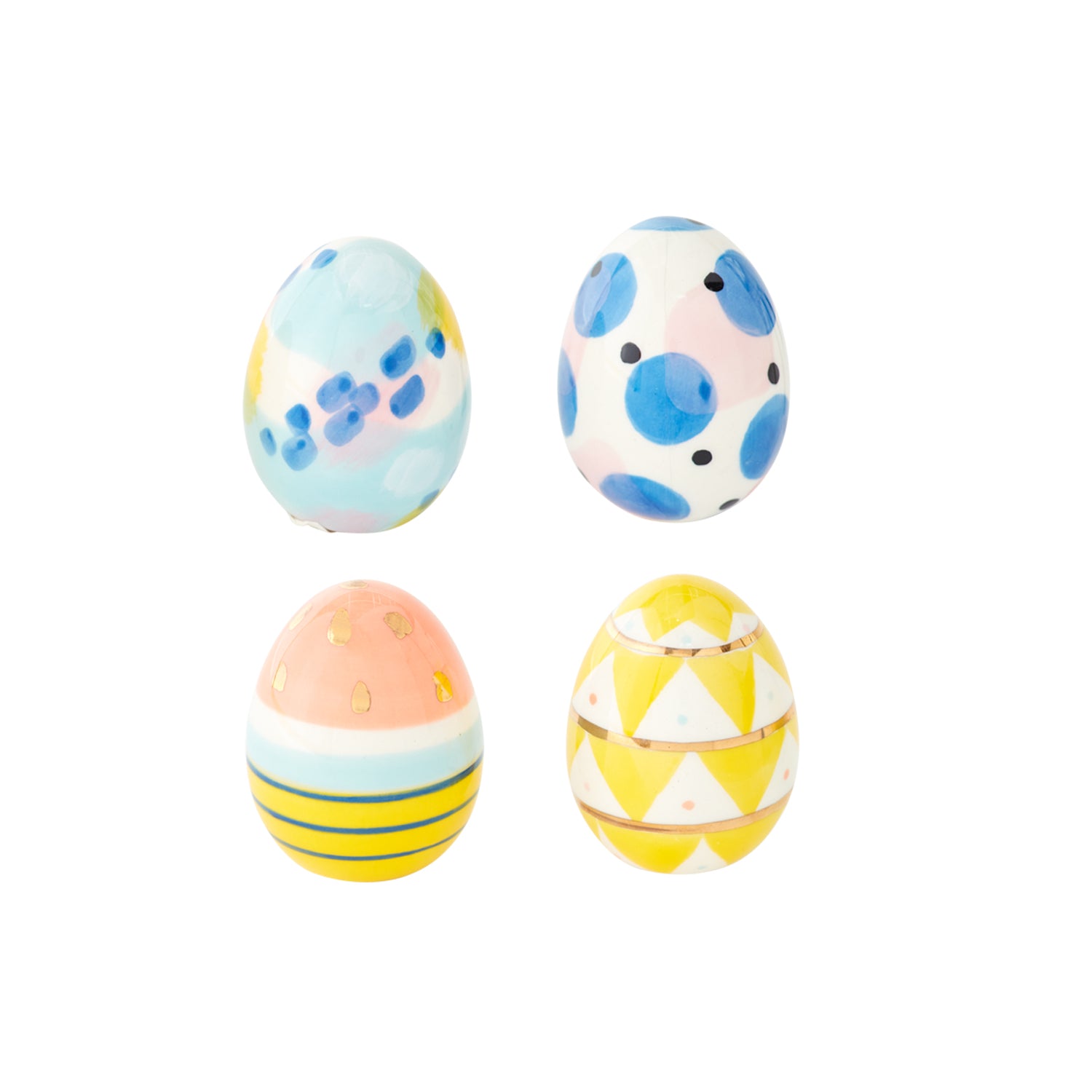 Artistic Eggs Set of 4 - 1.75"x 2.25"
