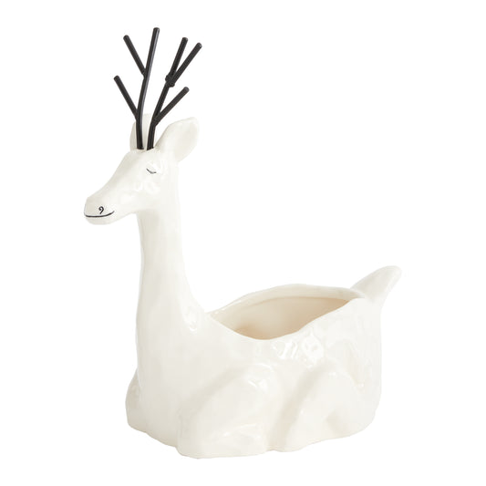 Wintry Deer Planter 8.25"x 4.25"x 9"