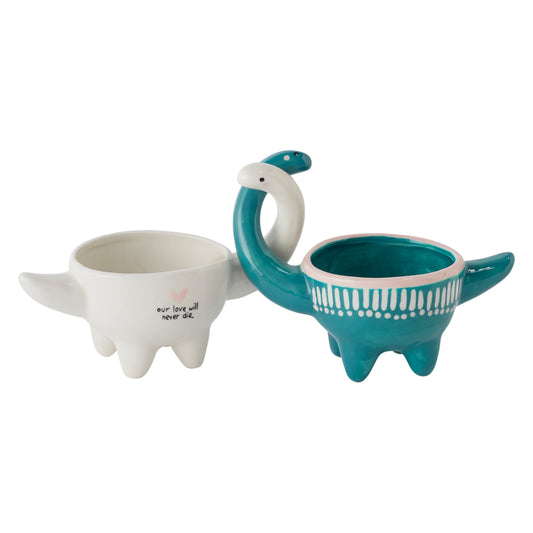 Dino Love Pots Set of 2 - 11.25"x 3.25"x 4.75"