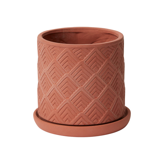 Mittani Pot with Saucer 7"x 7"