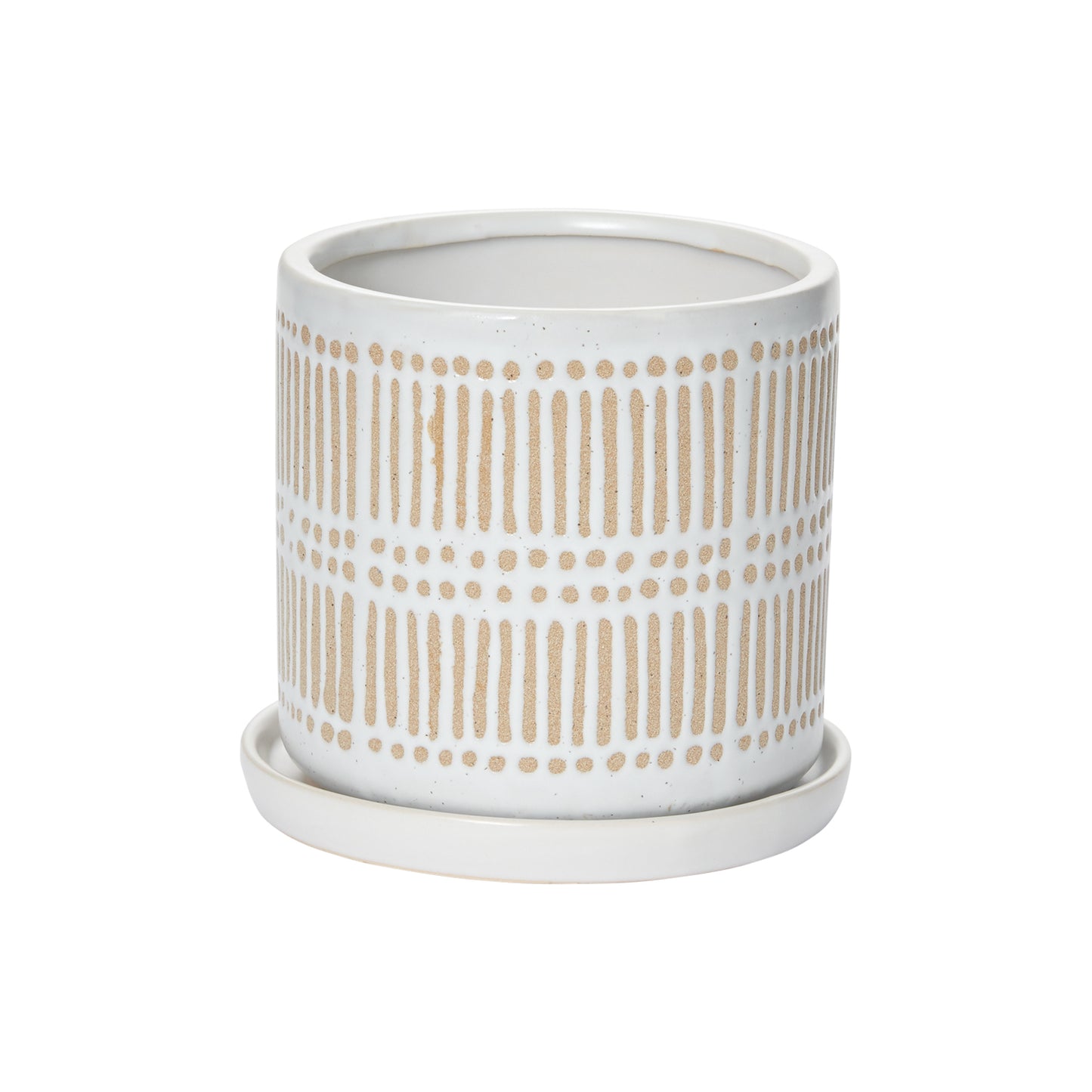 Linden Pot with Saucer 5.25"x 5.25"