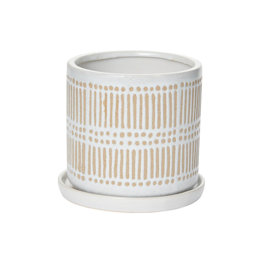 Linden Pot with Saucer 5.25"x 5.25"