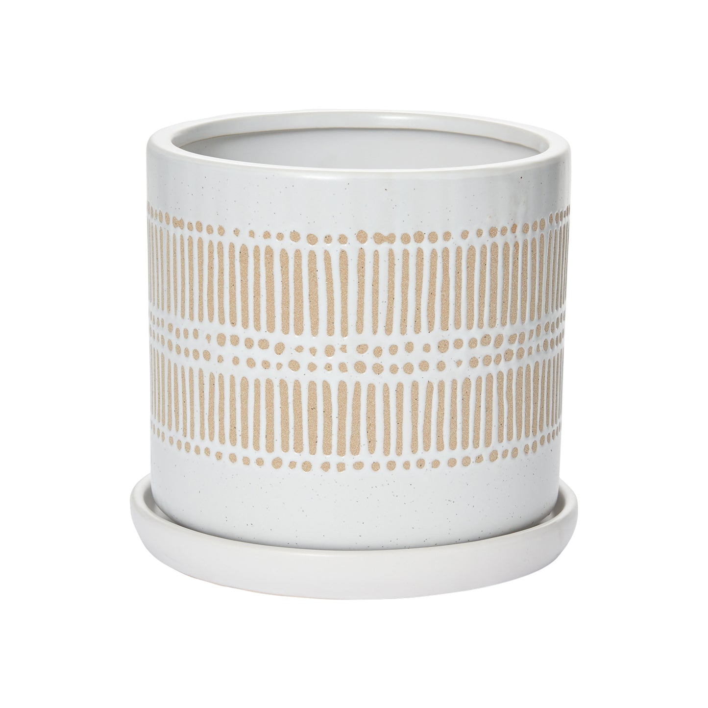 Linden Pot with Saucer 6.75"x 6.5"