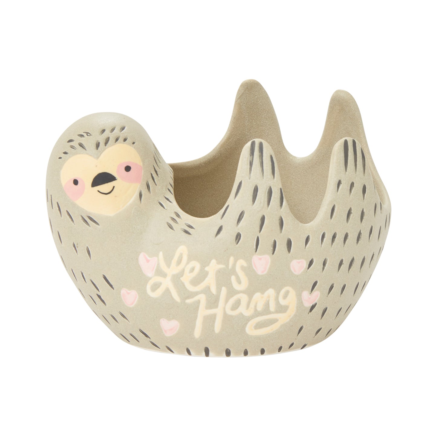 Fuzzy Feelings Sloth Pot 5"x 3.5"x 3.5"