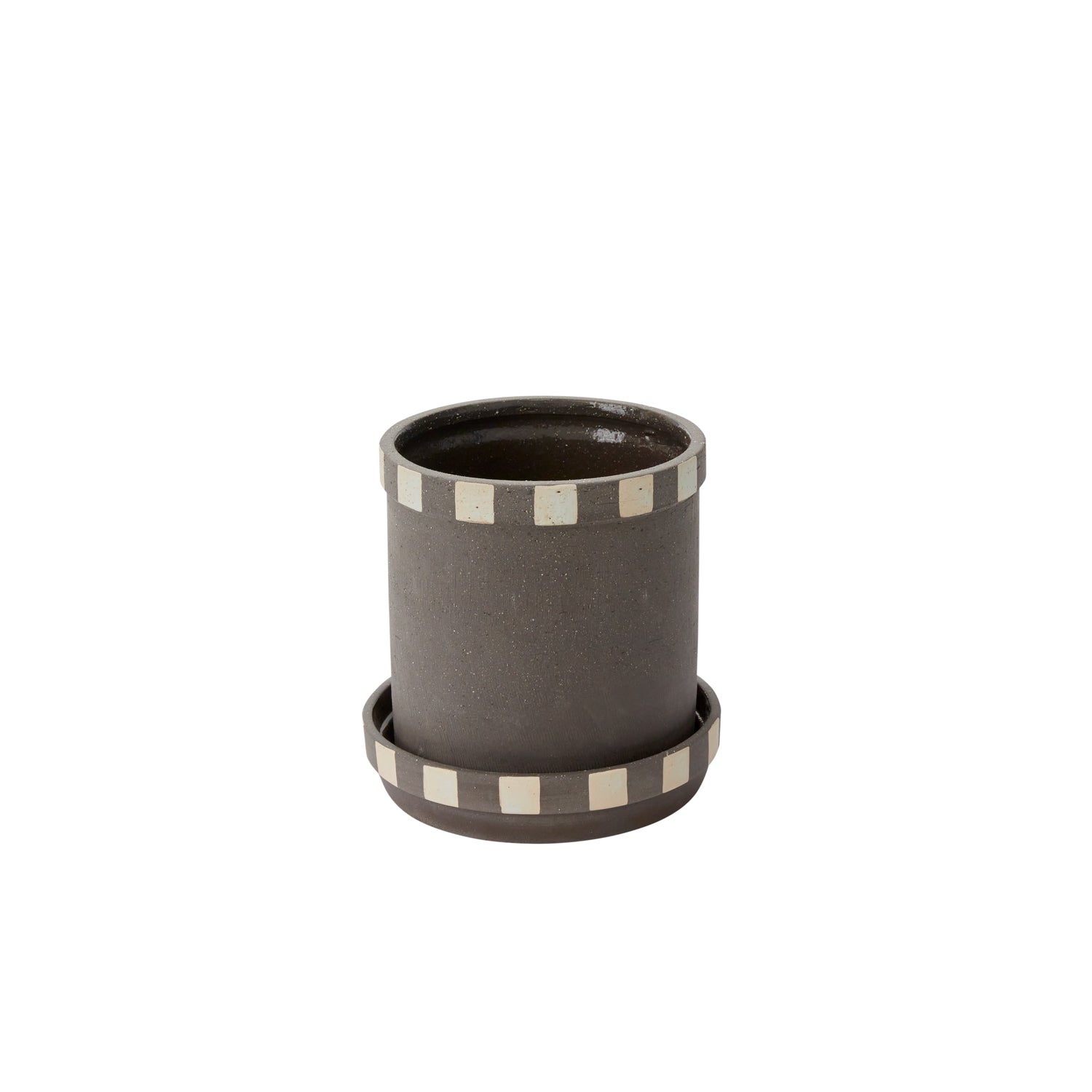 Kimo Pot with Saucer 7.25"x 7.25"