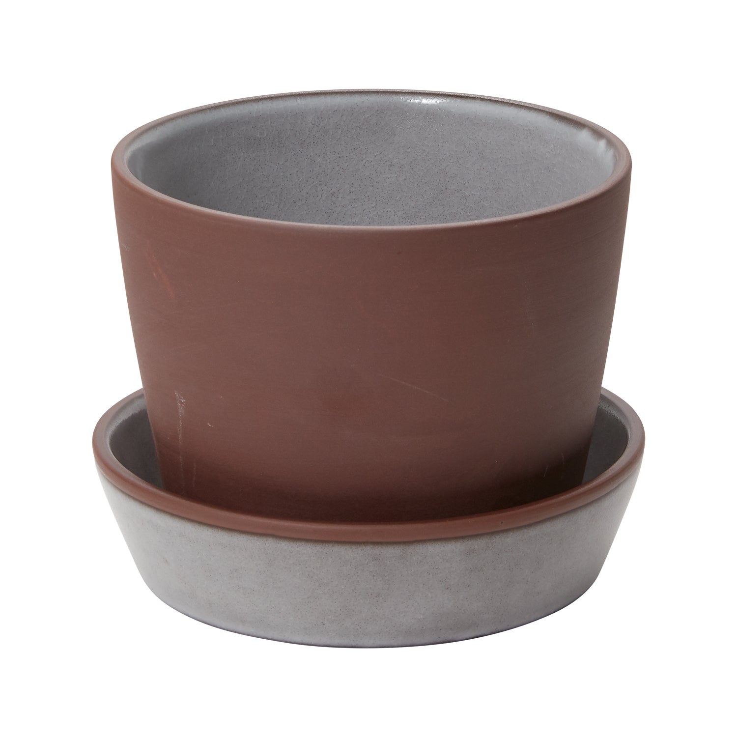 Cooper Pot with Saucer 7"x 5.5"