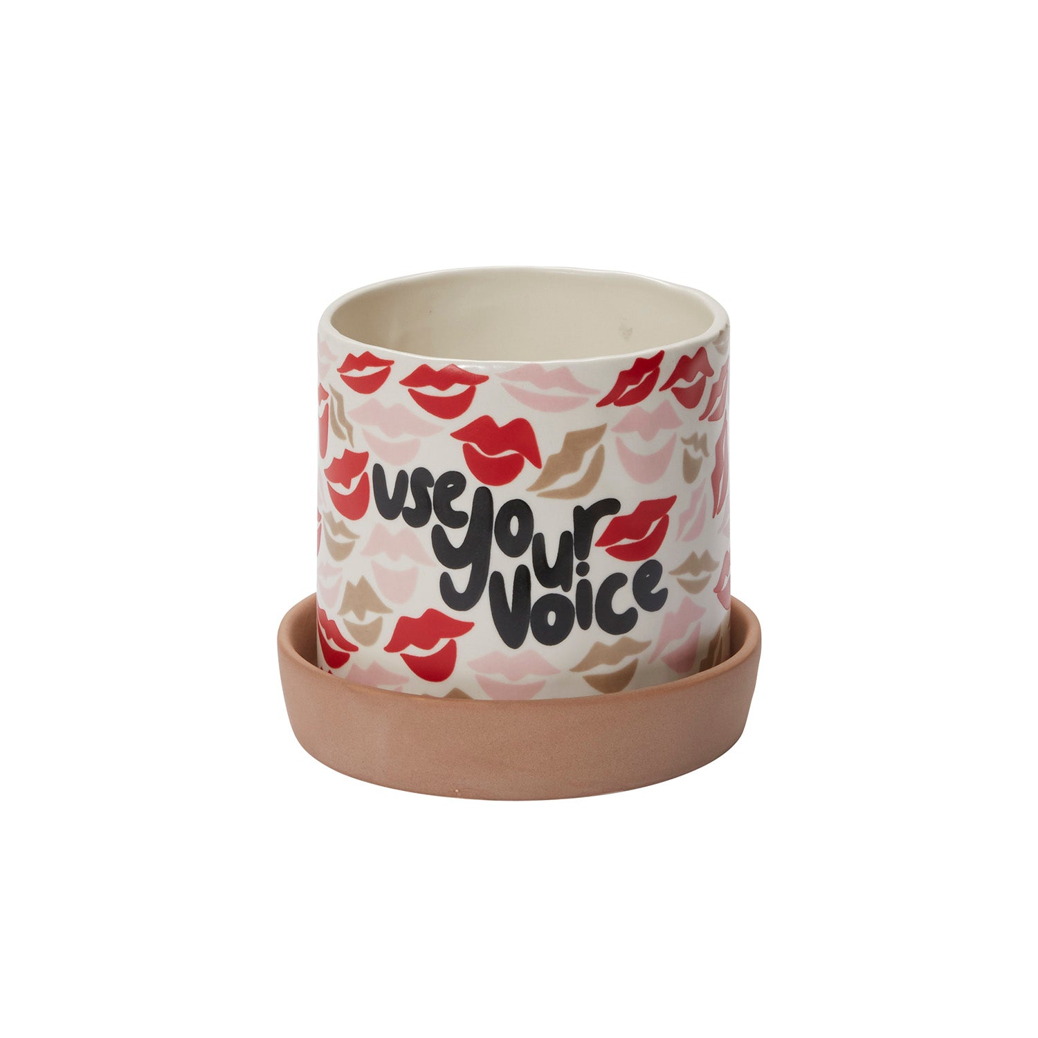 Use Your Voice Pot with Saucer 5"x 5.25"