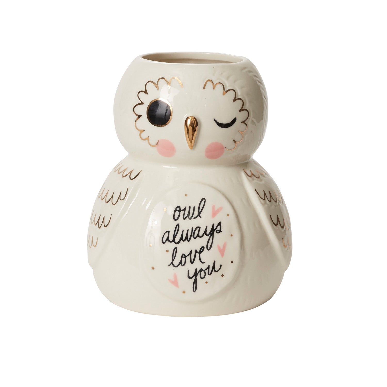 Owl Always Vase 6"x 7.5"