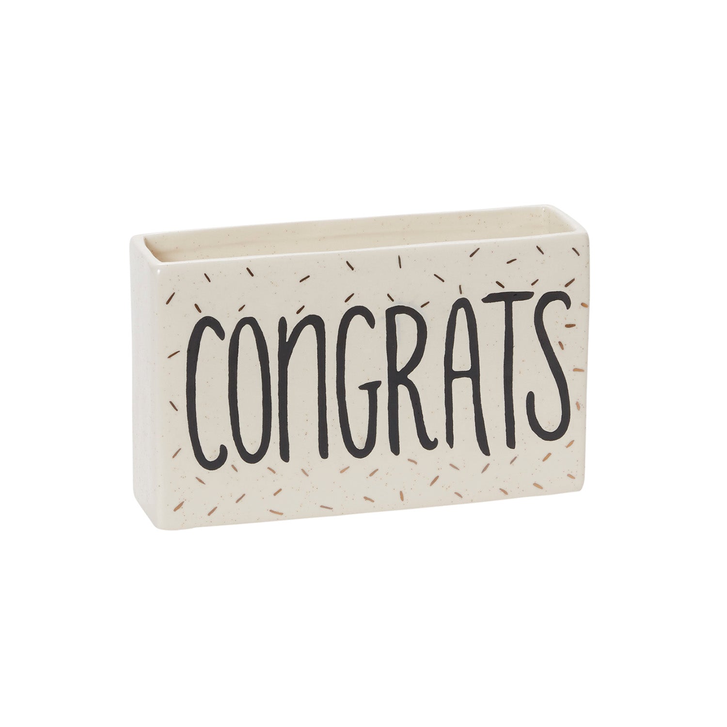 Congrats Planter 7.25"x 2.25"