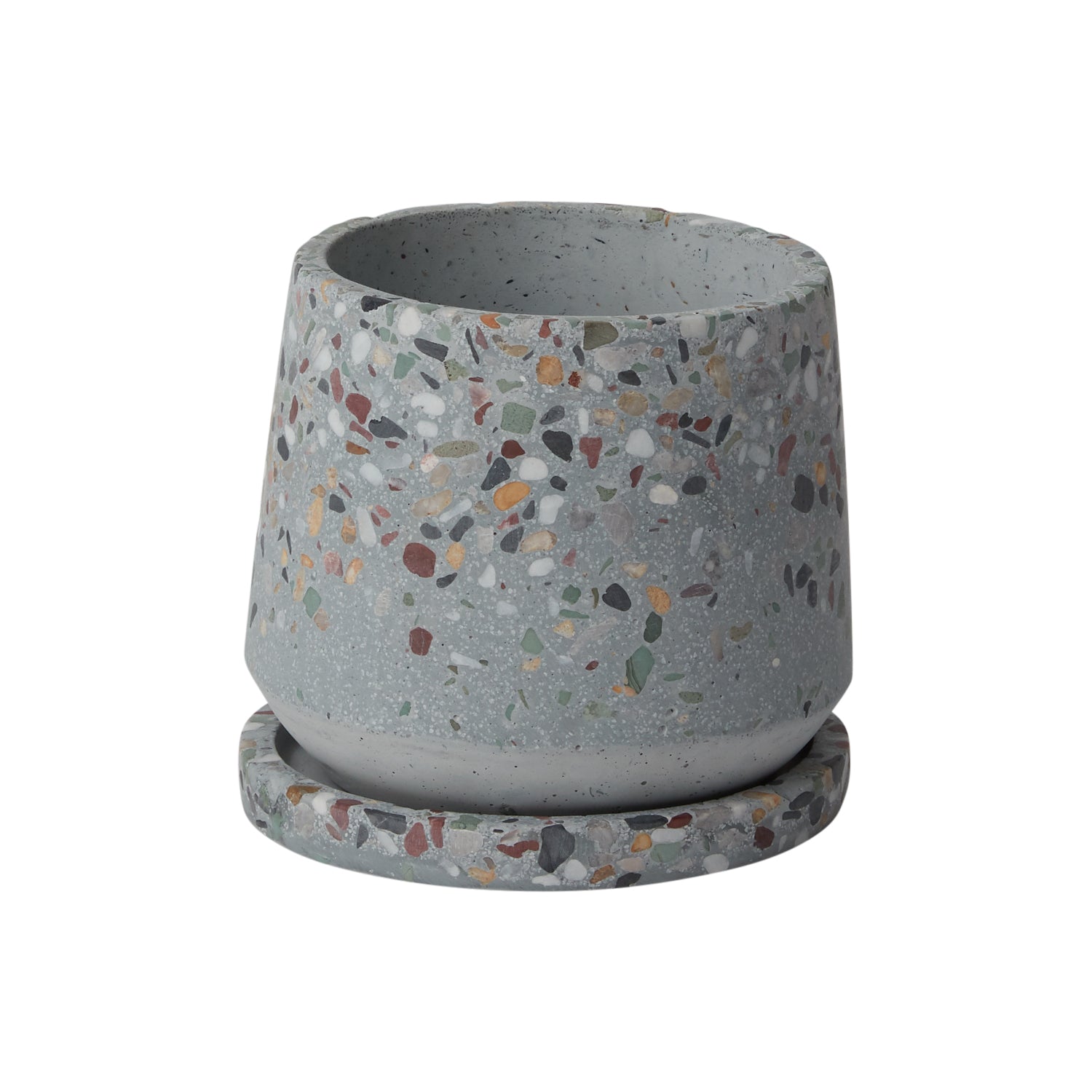 Heather Pot with Saucer 6.5"x 5.75"