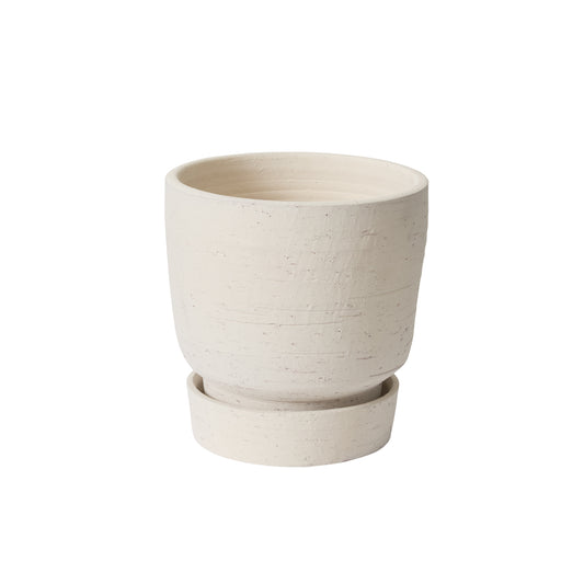 Salvage Pot with Saucer 8"x 8"
