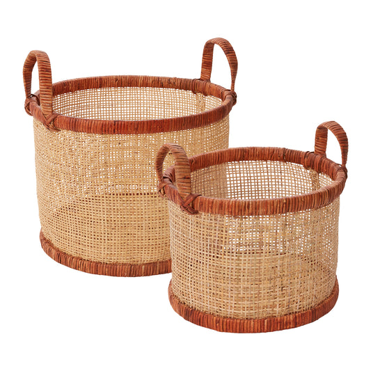 Maple Basket Set of  2 - 11"/13.75"