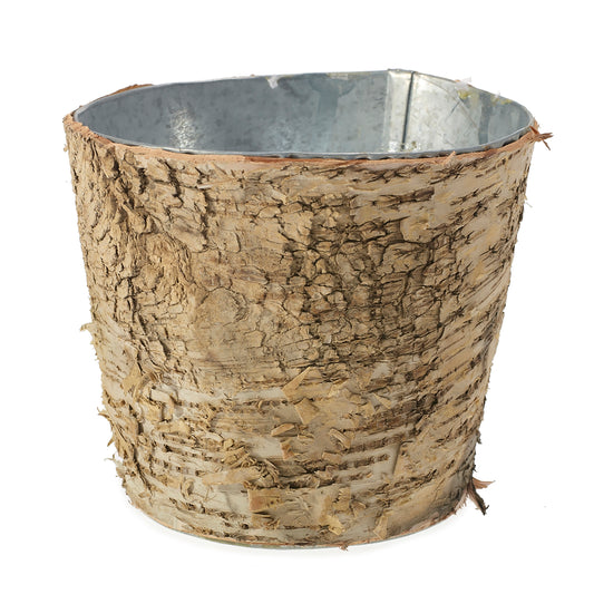 Birch Pot with Zinc 5.5"x 5"