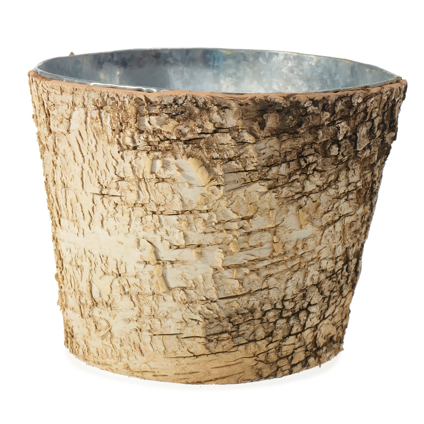 Birch Pot with Zinc 7"x 6"