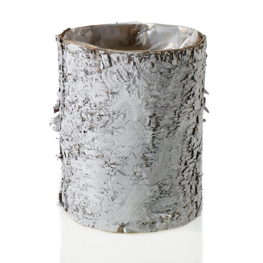 Birch Cylinder White 4.75" x 6"