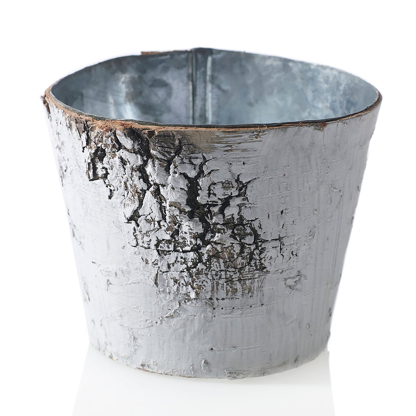 Birch Pot with Zinc 3.75"x 3"
