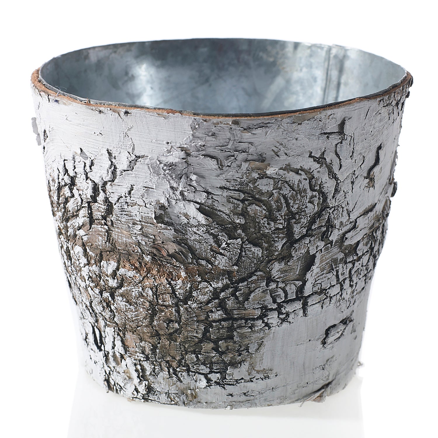 Birch Pot with Zinc 5"x 4.25"