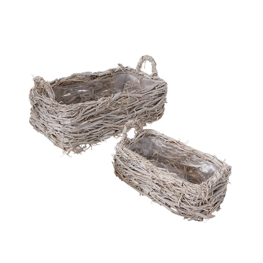 Spruce Planter Set of 2 - 15"x 9.25"x 7.5"