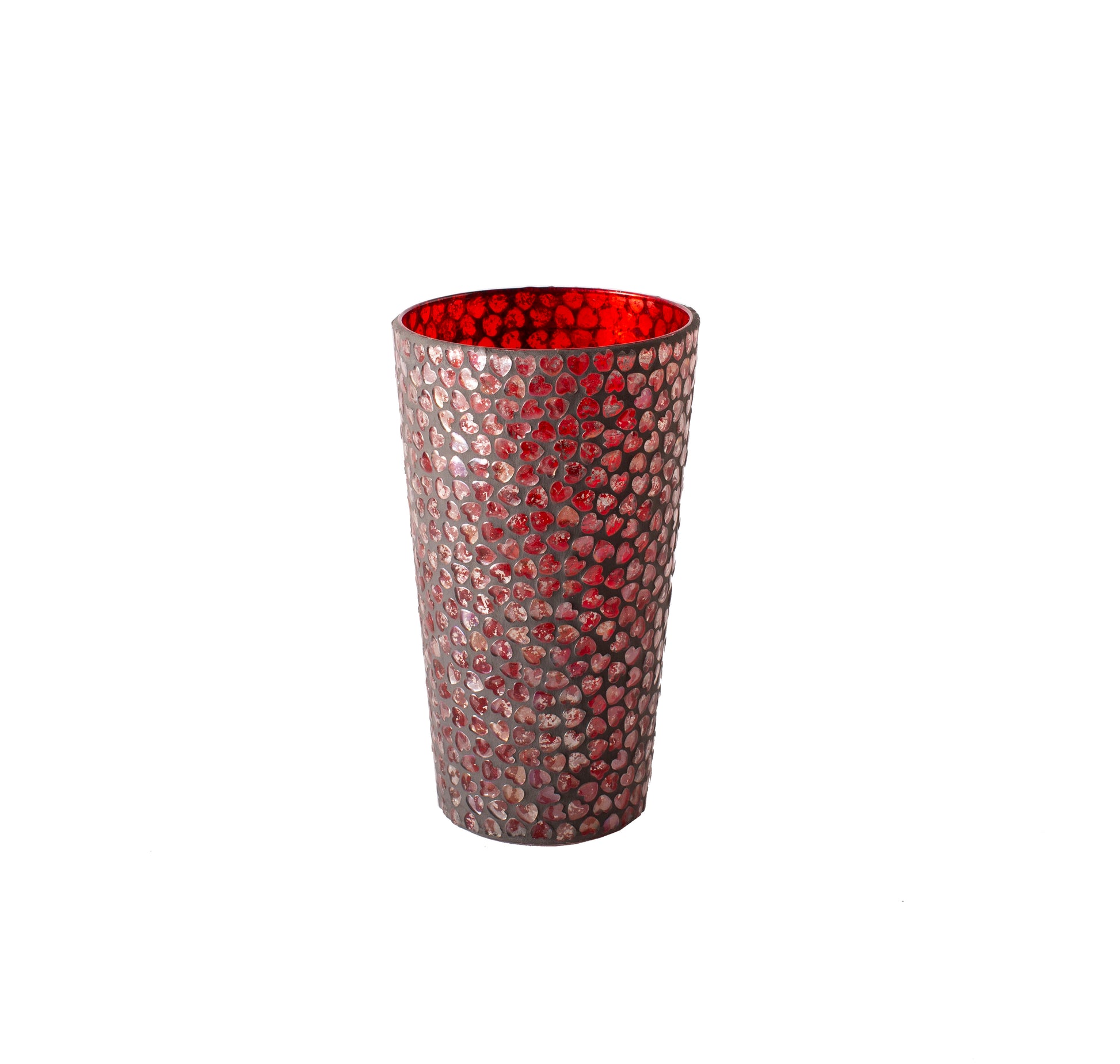 Mosaic Heart Vase 3.5"x 5"