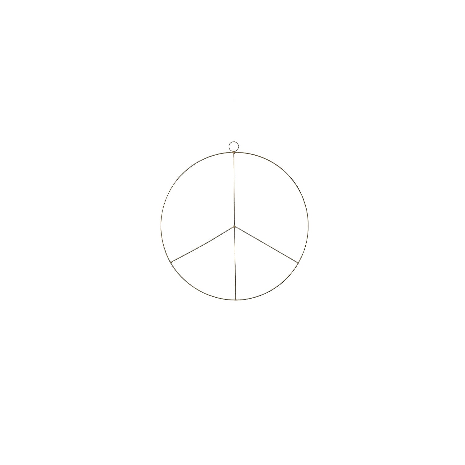 Peace Brass Wreath 14"