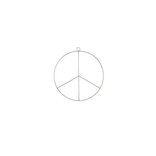Peace Brass Wreath 14"
