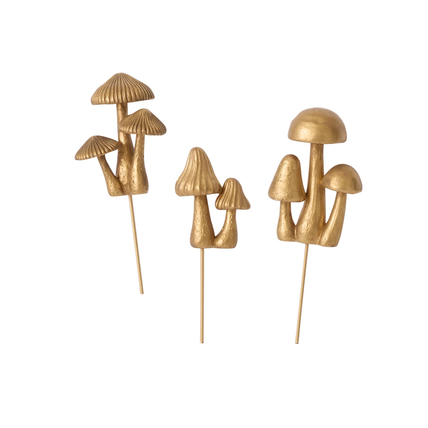 Troop Mushroom Plant Sticks Set of 3 - 7.25"x 8.25"x 2.5"