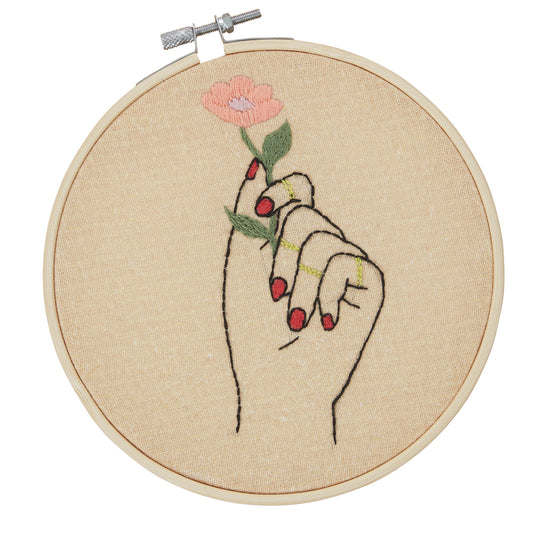 Flower Power DIY Embroidery Kit  8.5"x 1"x 10"
