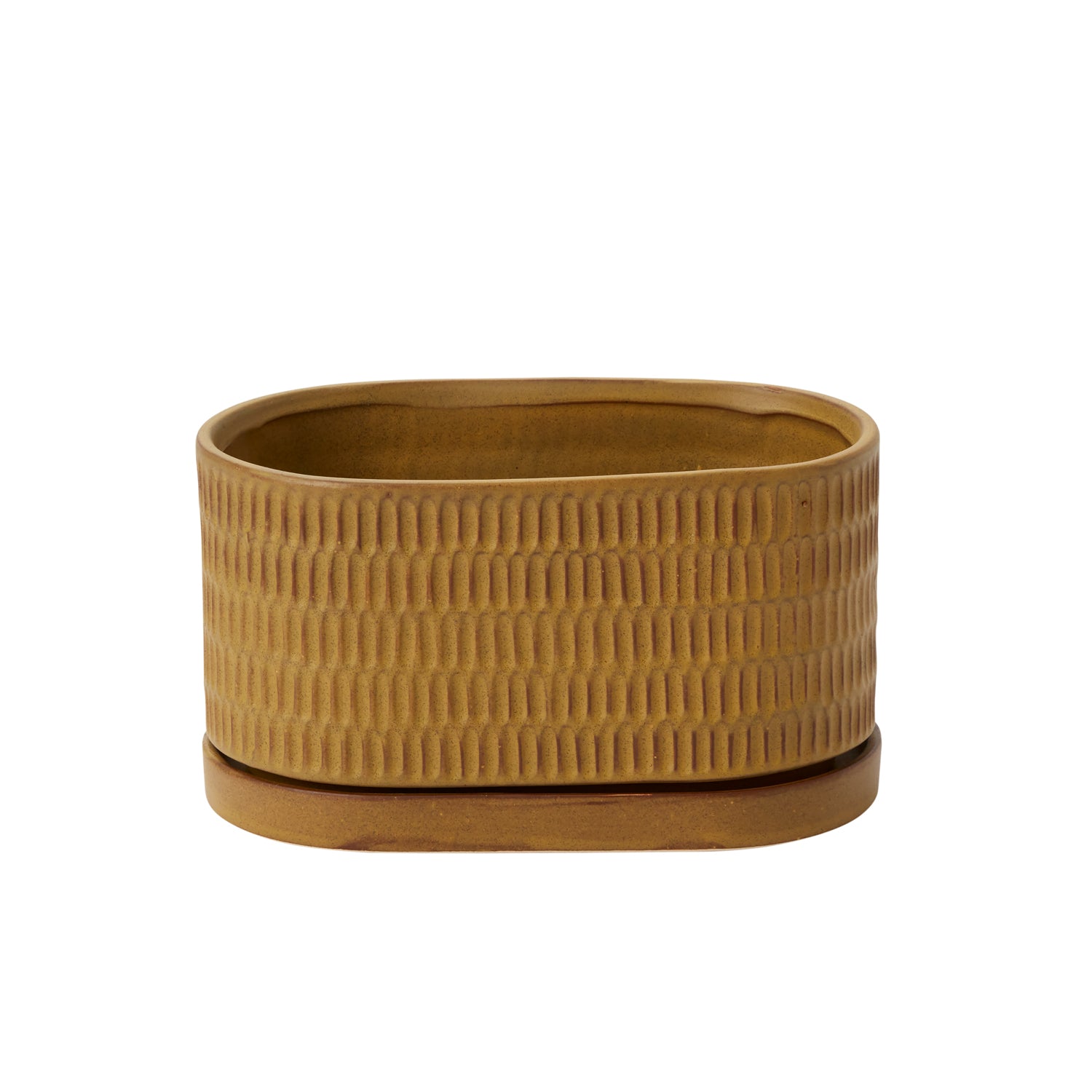 Zelle Planter with Saucer 9"x 5.5"x 5"