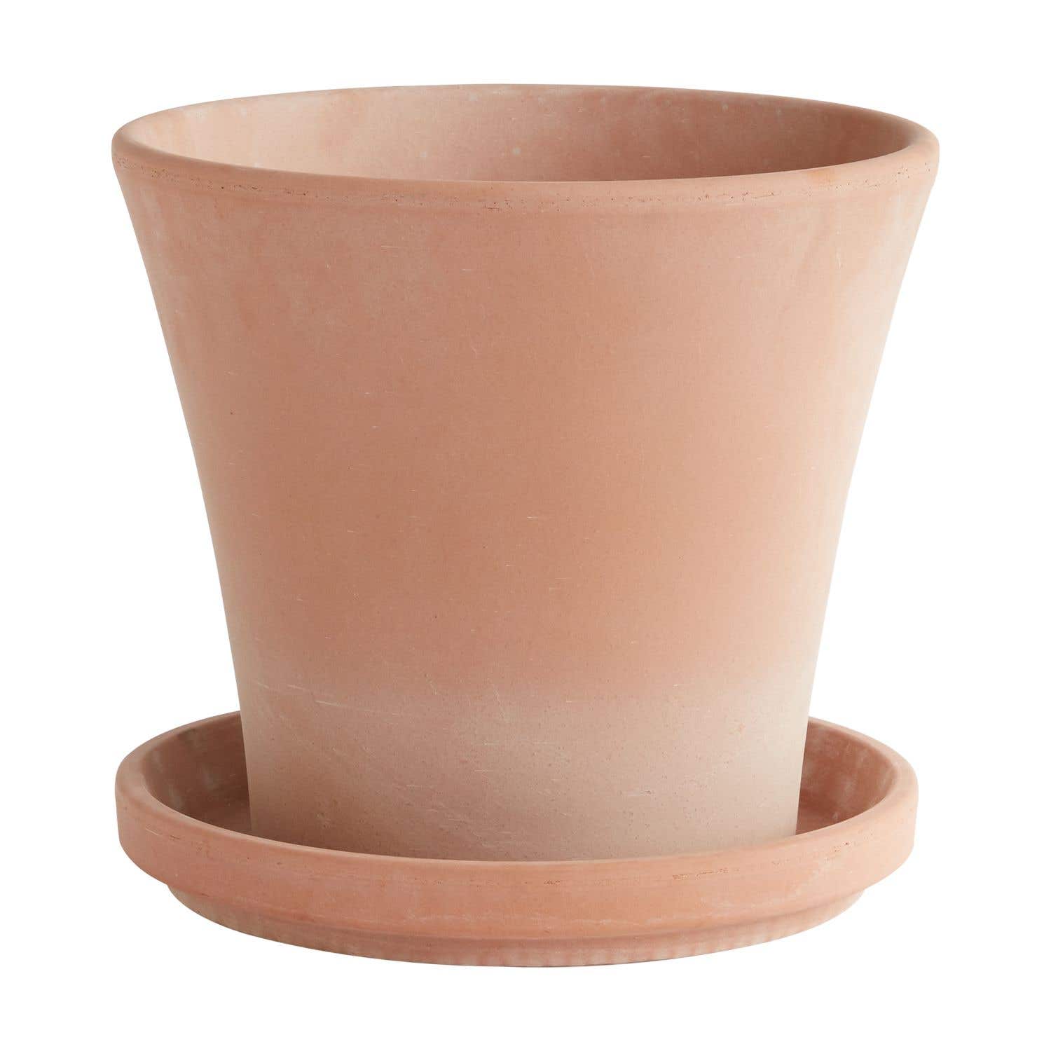 Earthen Pot with Saucer 12"x 11.25"