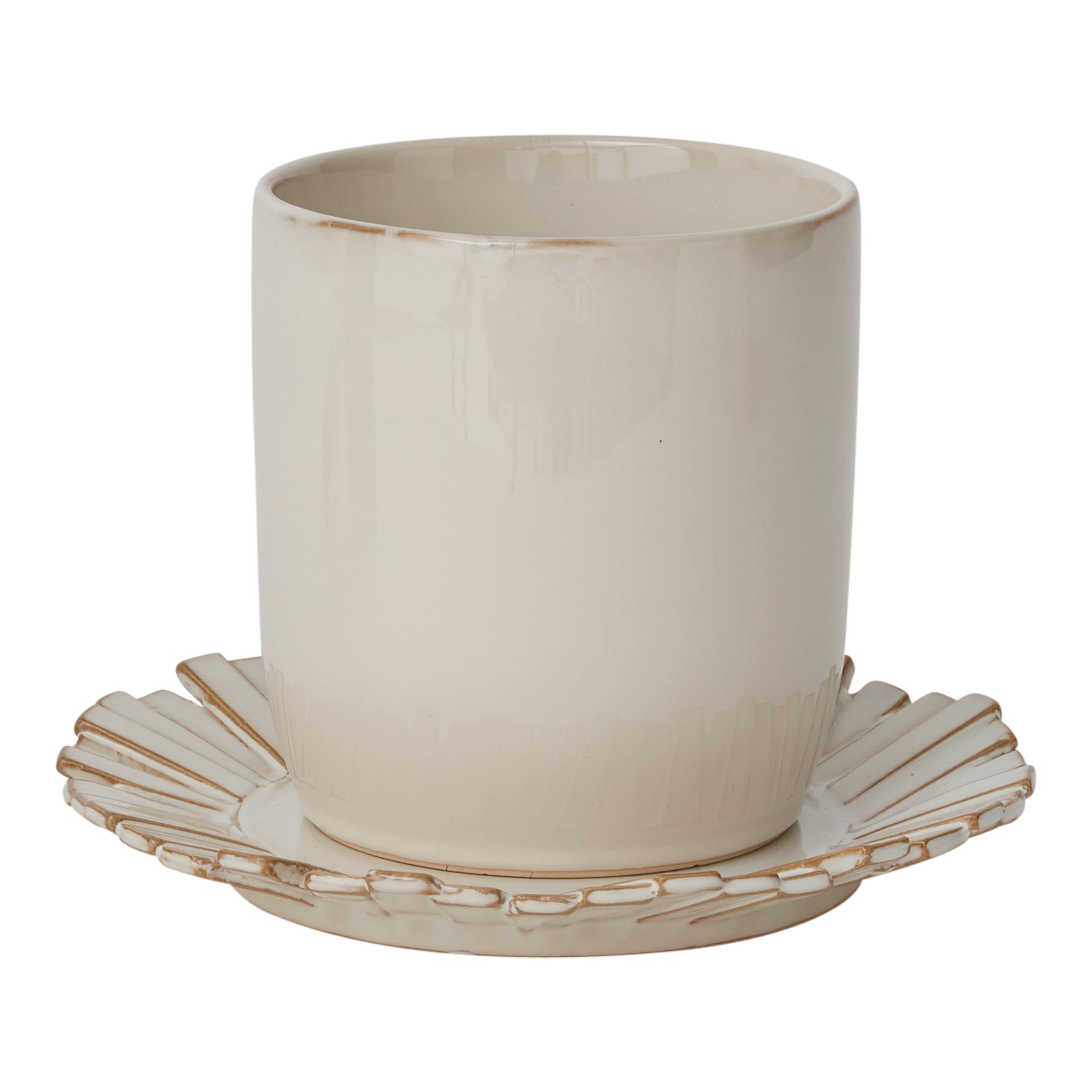 Dermot Pot with Saucer 9.5"x 6.5"