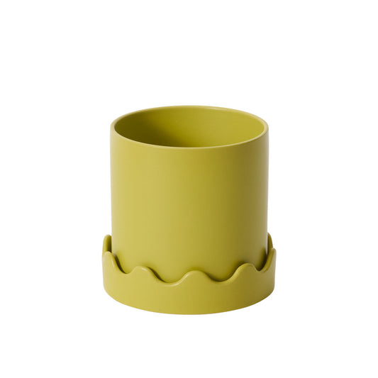 Pissaro Pot with Saucer 7.5"x 7.25"