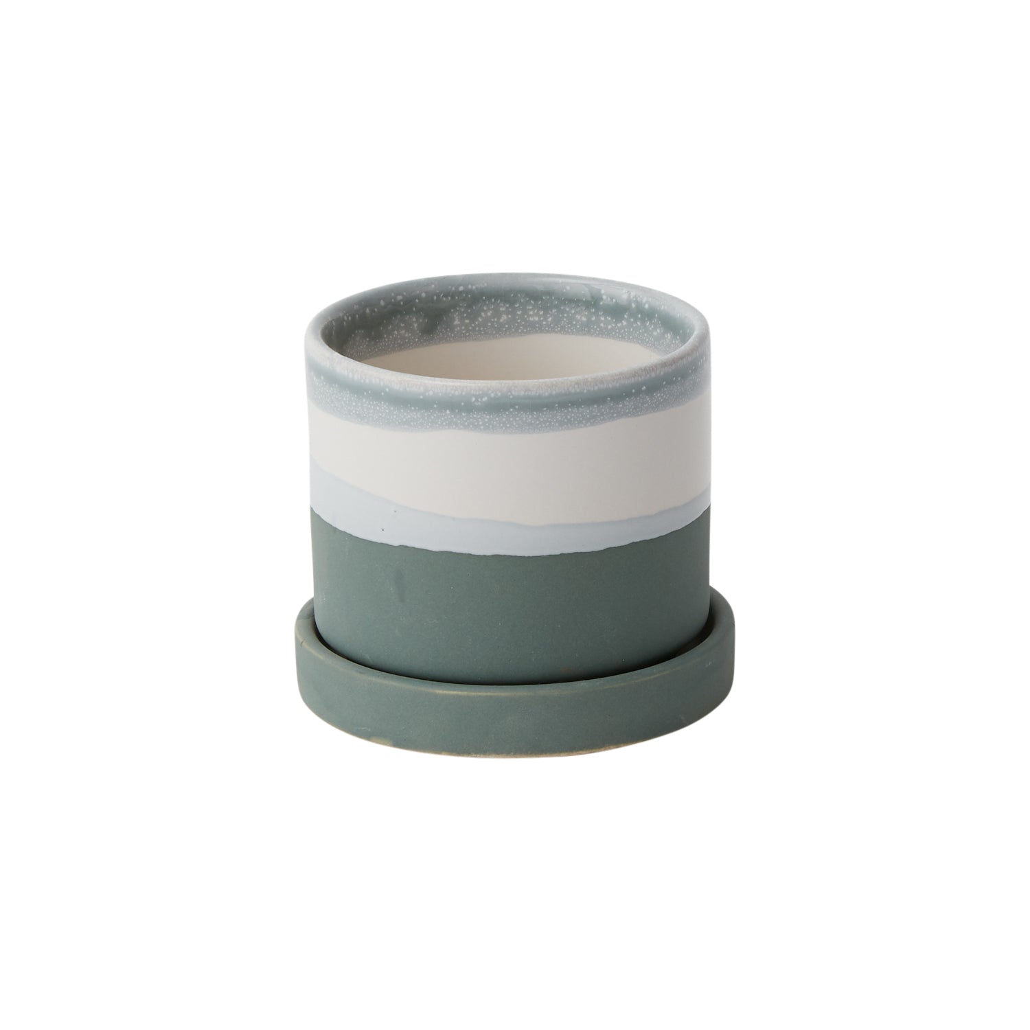 Greer Pot with Saucer 3.5"x 3"