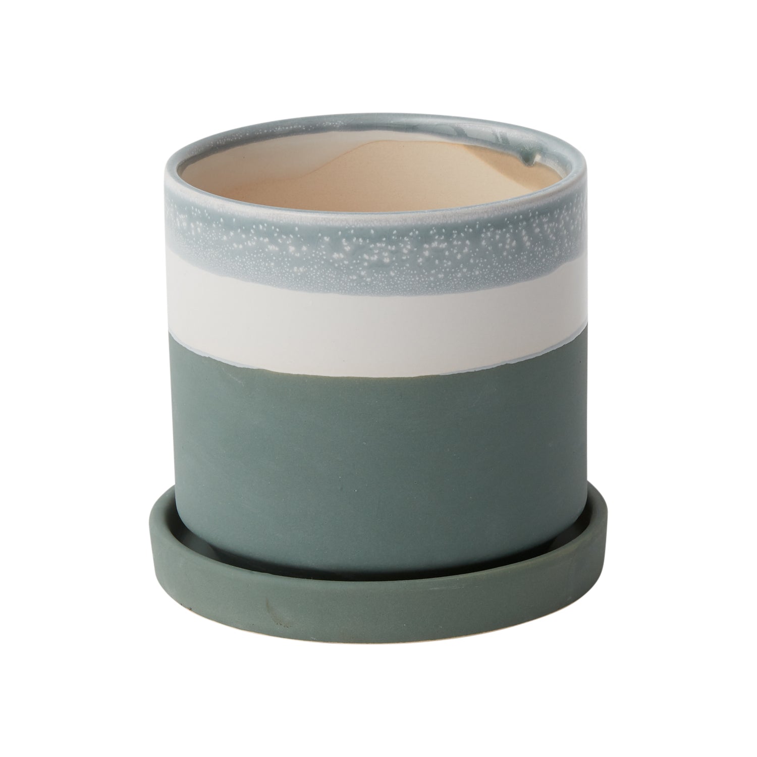 Greer Pot with Saucer 5"x 4.5"