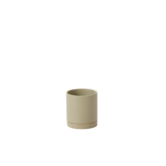 Romey Neutral Pot with Saucer 4.25"x 4.75"
