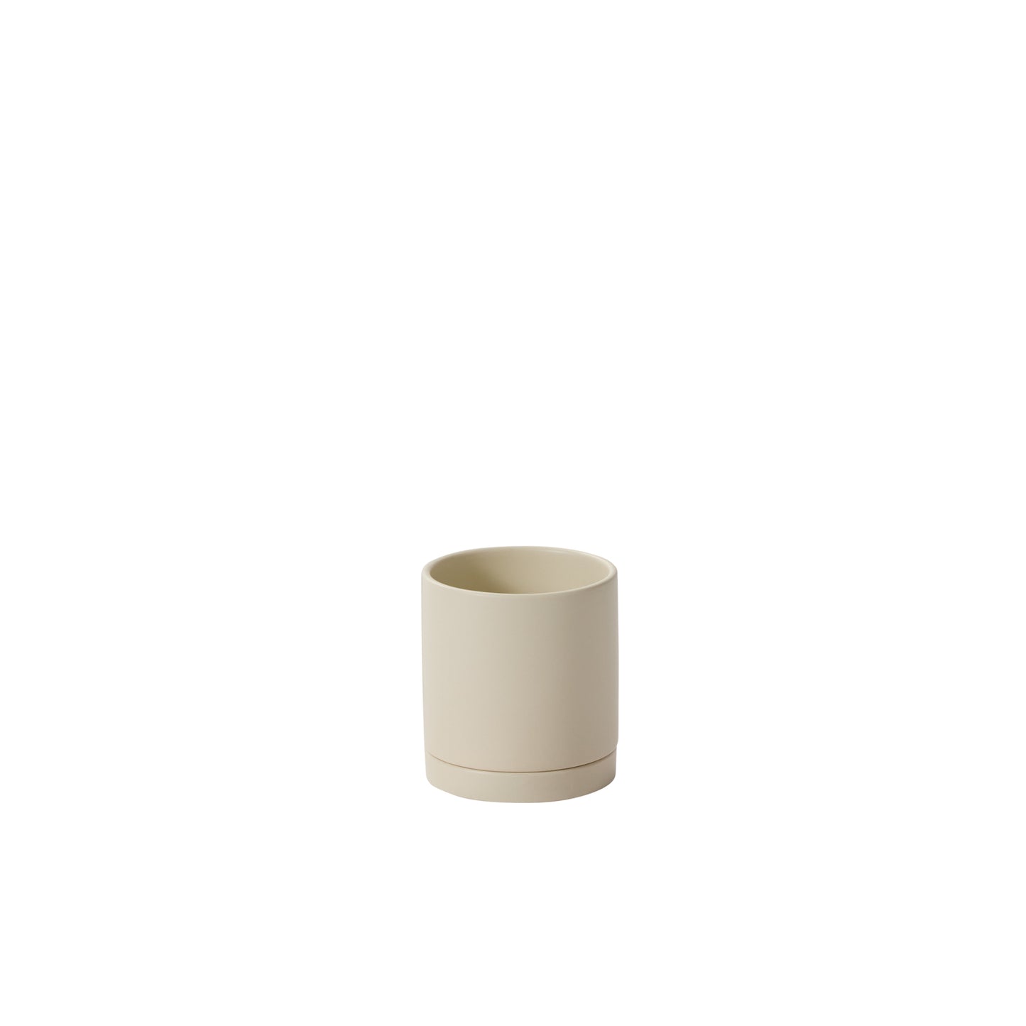 Romey Neutral Pot with Saucer 4.25"x 4.75"