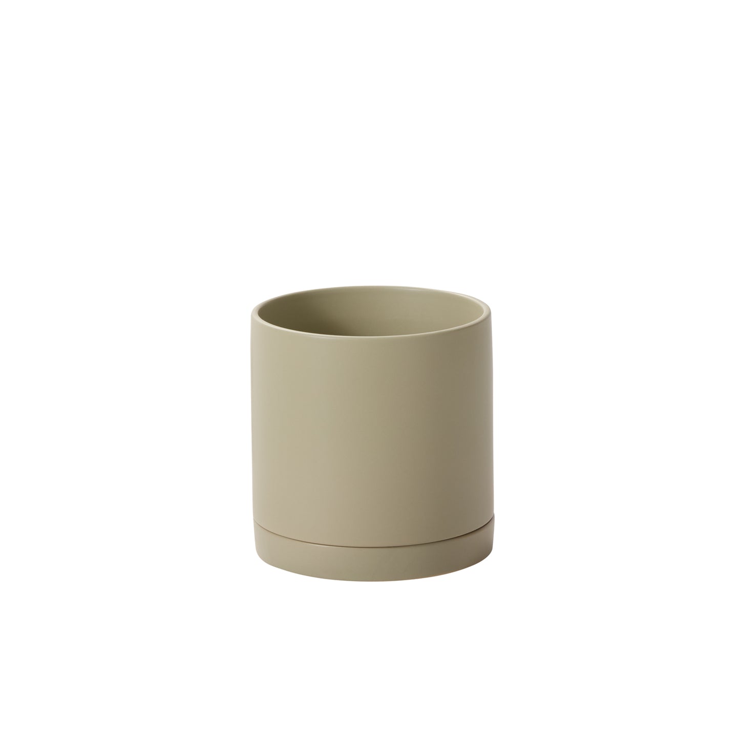 Romey Neutral Pot with Saucer 8"x 8"