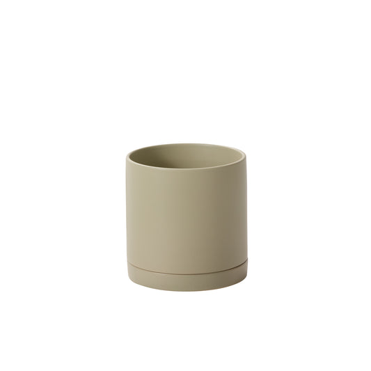 Romey Neutral Pot with Saucer 8"x 8"