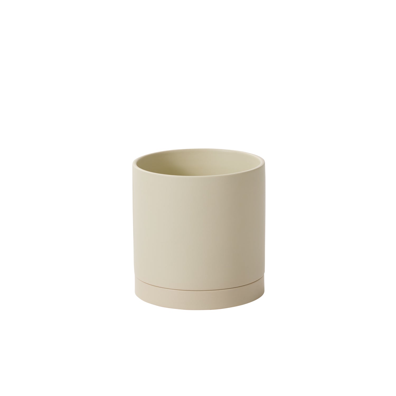 Romey Neutral Pot with Saucer 8"x 8"