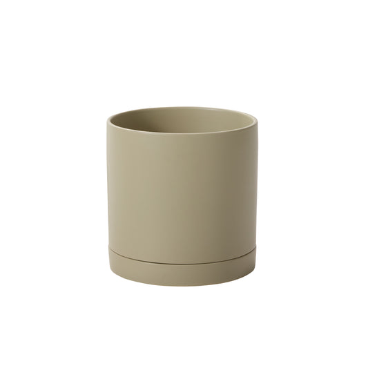 Romey Neutral Pot with Saucer 10"x 10"