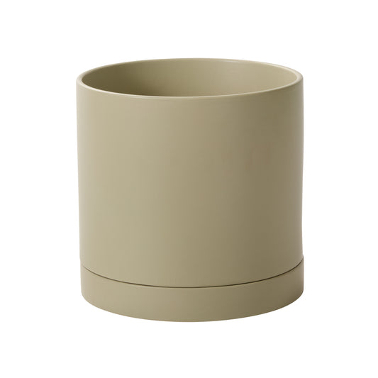 Romey Neutral Pot with Saucer 12"x 12"