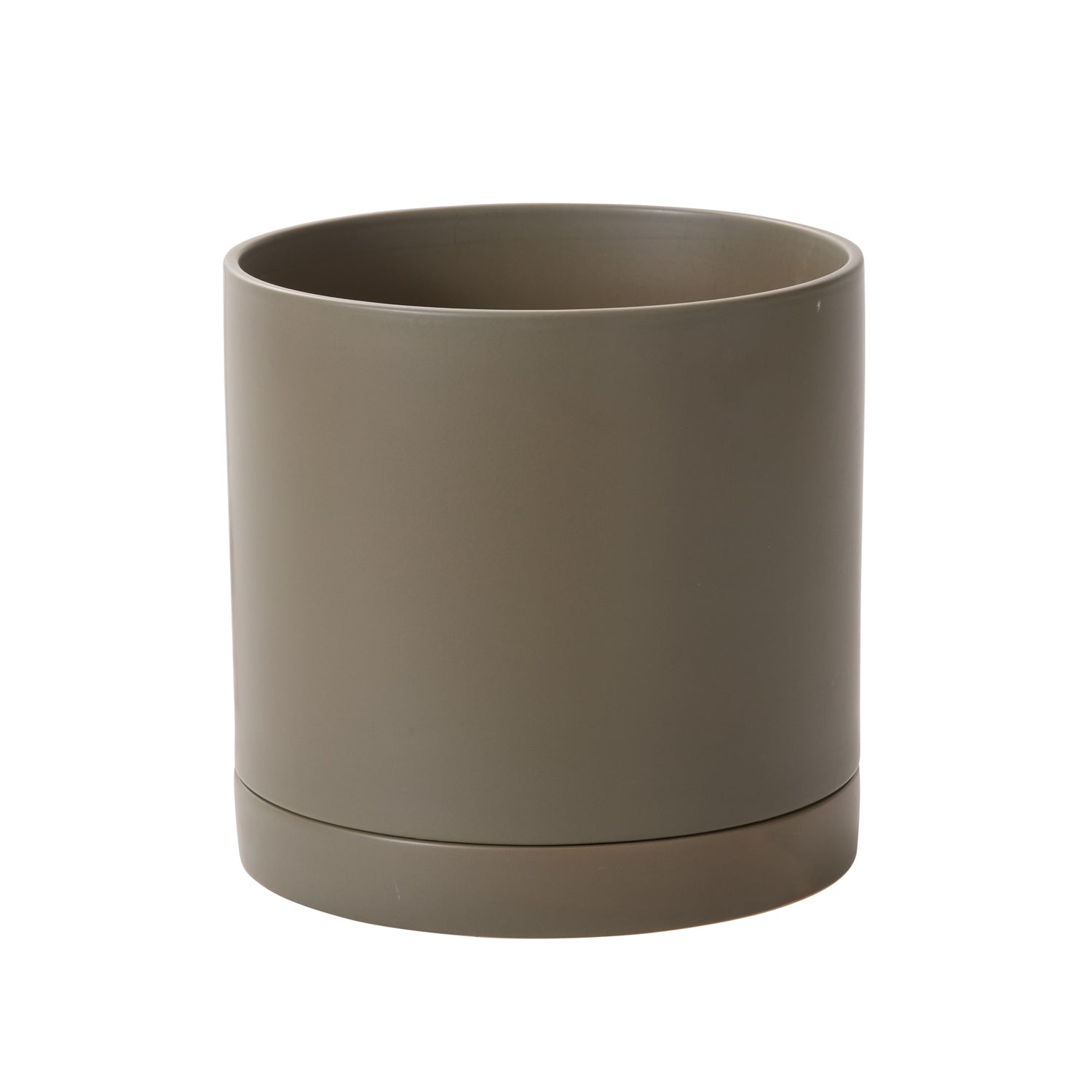 Romey Neutral Pot with Saucer 12"x 12"