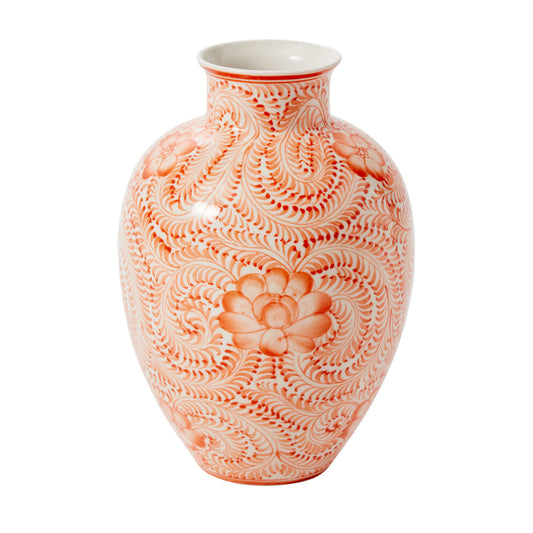 Eleanor Vase Coral 6.5"x 9.25"