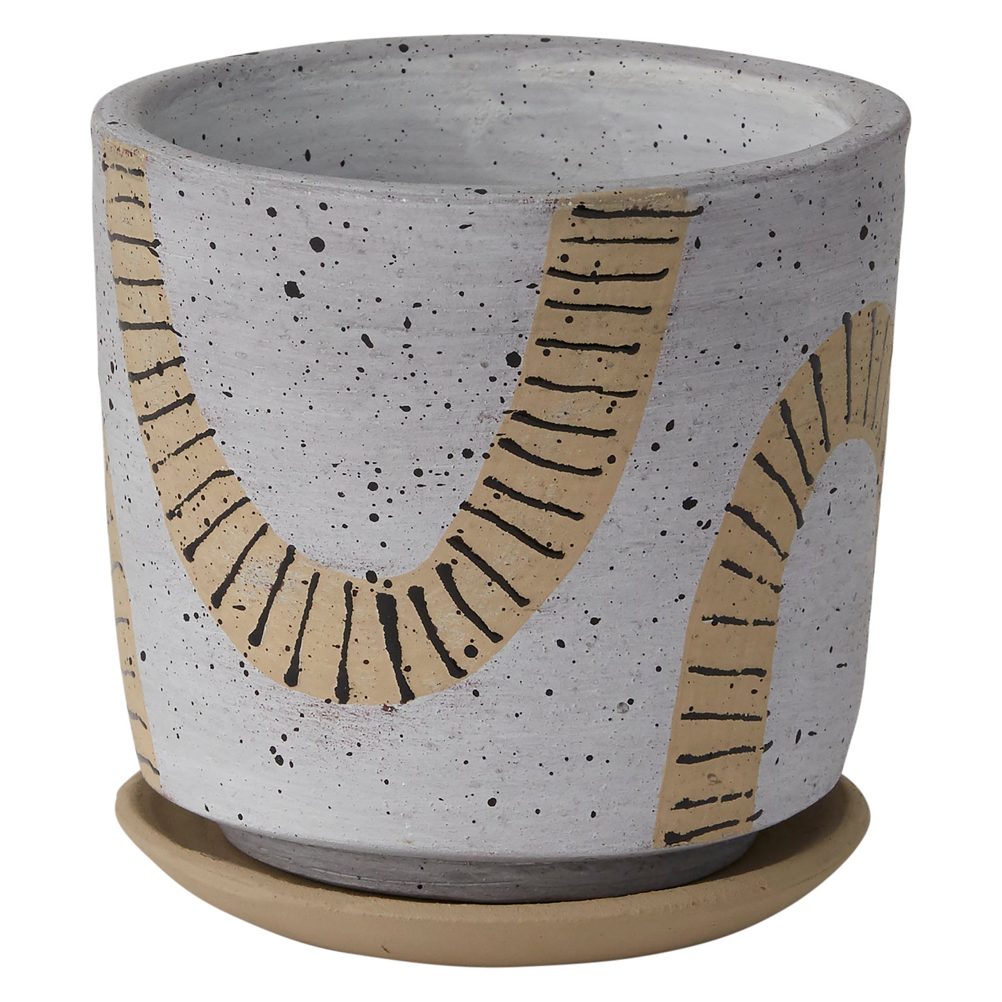 Tocoa Pot with Saucer 4.75"x 4.5"